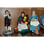 THREE ROYAL DOULTON FIGURES, Pearly Girl HN2769, The Favourite HN2249 (slight discolouration