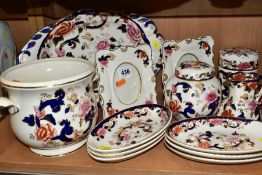 A COLLECTION OF TWENTY TWO PIECES OF MASONS IRONSTONE 'MANDALAY' PATTERN, comprising two