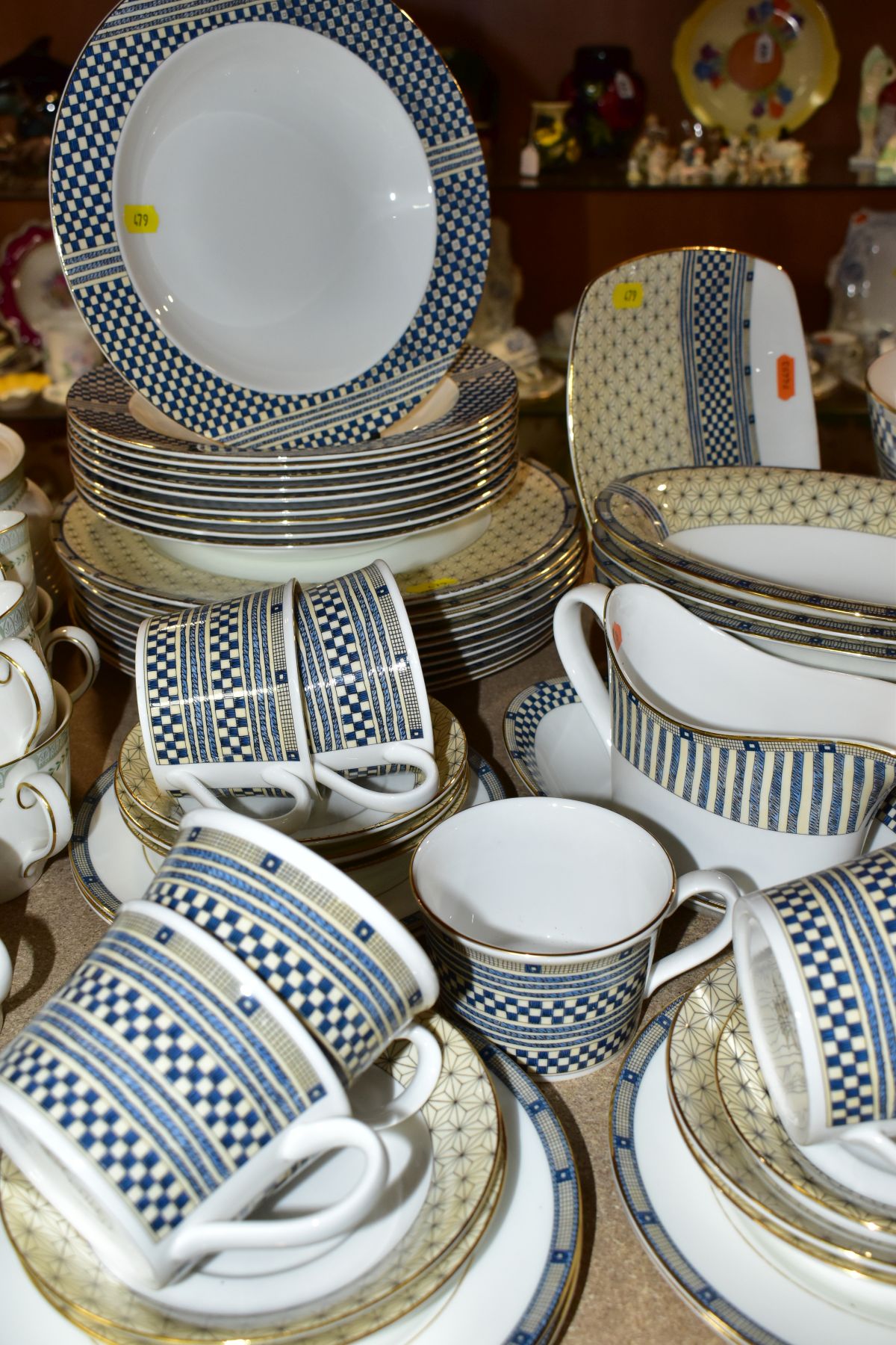 WEDGWOOD 'SAMURAI' DINNER WARES, comprising four meat plates, lengths 39cm x 2 and 35.5cm x 2, - Image 2 of 10