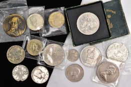 A BAG OF MIXED COINAGE to include a small amount of silver coinage, a 1951 Festival crown coin,