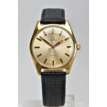 A GENTS 'OMEGA GENEVE' WRISTWATCH, hand wound movement, round champagne dial signed 'Omega, Geneve',