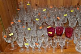 A QUANTITY OF GLASSWARE to include a suite of six Waterford cut glass lemonade glasses, six