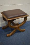 A HARDWOOD SAVONAROLA STOOL