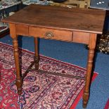 AN EARLY 20TH CENTURY OAK AMERICAN POSTAL SERVICE TABLE, with a single drawer, stamped to