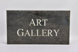 A MID 20TH CENTURY ART GALLERY SIGN, originally from Lands End Cornwall, measures 25cm x 46cm