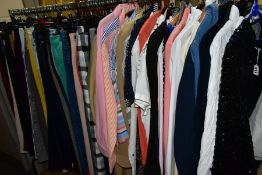 A COLLECTION OF LADIES JEANS, BLOUSES AND SKIRTS, including Hobbs, Joules, Jigsaw, Max Mara, Ralph