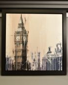 KRIS HARDY (BRITISH 1978) 'TWENTY PAST ONE, ELIZABETH TOWER' a study of Big Ben in London, no