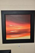 JONATHAN SHAW (BRITISH 1959) a dramatic red sunset, signed bottom right, oil on canvas, framed,
