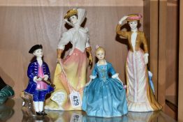 FOUR ROYAL DOULTON FIGURES, comprising 'The Open Road' HN4161, 'Anna Of The Five Towns' HN3865, 'A