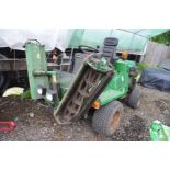 A JOHN DEERE ROBERINE 900 RIDE ON CYLINDER MOWER with a John Deere engine (twin cylinder Starts,