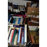 EIGHT BOXES OF BOOKS, etc, subjects include Biographies/Autobiograhies - William Hague, Peggy Lee,