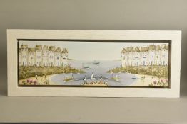 REBECCA LARDNER (BRITISH OCT 1971) 'AS WE SET SAIL', an artist proof print 17/20, a coastal scene of