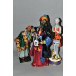 THREE ROYAL DOULTON FIGURES, comprising 'Blue Beard' HN1528, restored to both arms and hilt of