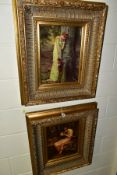 TWO GILT FRAMED DECORATIVE PRINTS, comprising Marcus Stone, 'Absence Makes the Heart Grow Fonder'