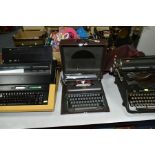 A CASED IMPERIAL GOOD COMPANION 3 PORTABLE TYPEWRITER, with a Bar-Lock desk typewriter and a Brother