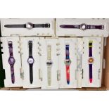 A COLLECTION OF 1-7 'SILK CUT' WRISTWATCHES, each with different designs to the dials and straps,