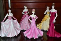 FIVE COALPORT FIGURES, comprising limited edition 'First Night' No.1730/12500, 'Golden Anniversary',