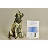 APRIL SHEPHERD (BRITISH CONTEMPORARY) 'EVER HOPEFUL' an artist proof sculpture of a dog 23/30,