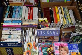 BOOKS, DVD AND MAGAZINES, one hundred titles in five boxes includes biography, Science and