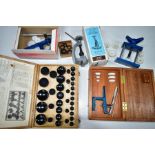 A SELECTION OF WATCH AND CLOCK TOOLS, to include a boxed 'Anchor Glass Fitting Machine' with