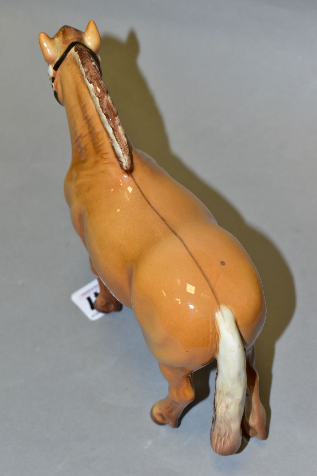 A BESWICK NORWEGIAN FJORD HORSE, model no 2282, dun gloss, printed mark to the underside, adhesive - Image 4 of 5