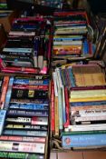 BOOKS, a large collection of approximately 225 titles in six boxes to include childrens stories (the