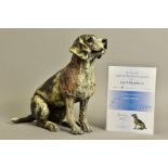 APRIL SHEPHERD (BRITISH CONTEMPORARY) 'PAYING ATTENTION', a limited edition sculpture of a dog 51/