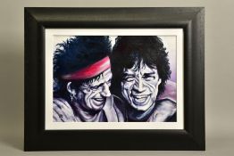 ED WALKER (BRITISH CONTEMPORARY) 'KEITH RICHARDS AND MICK JAGGER' portraits of The Rolling Stones