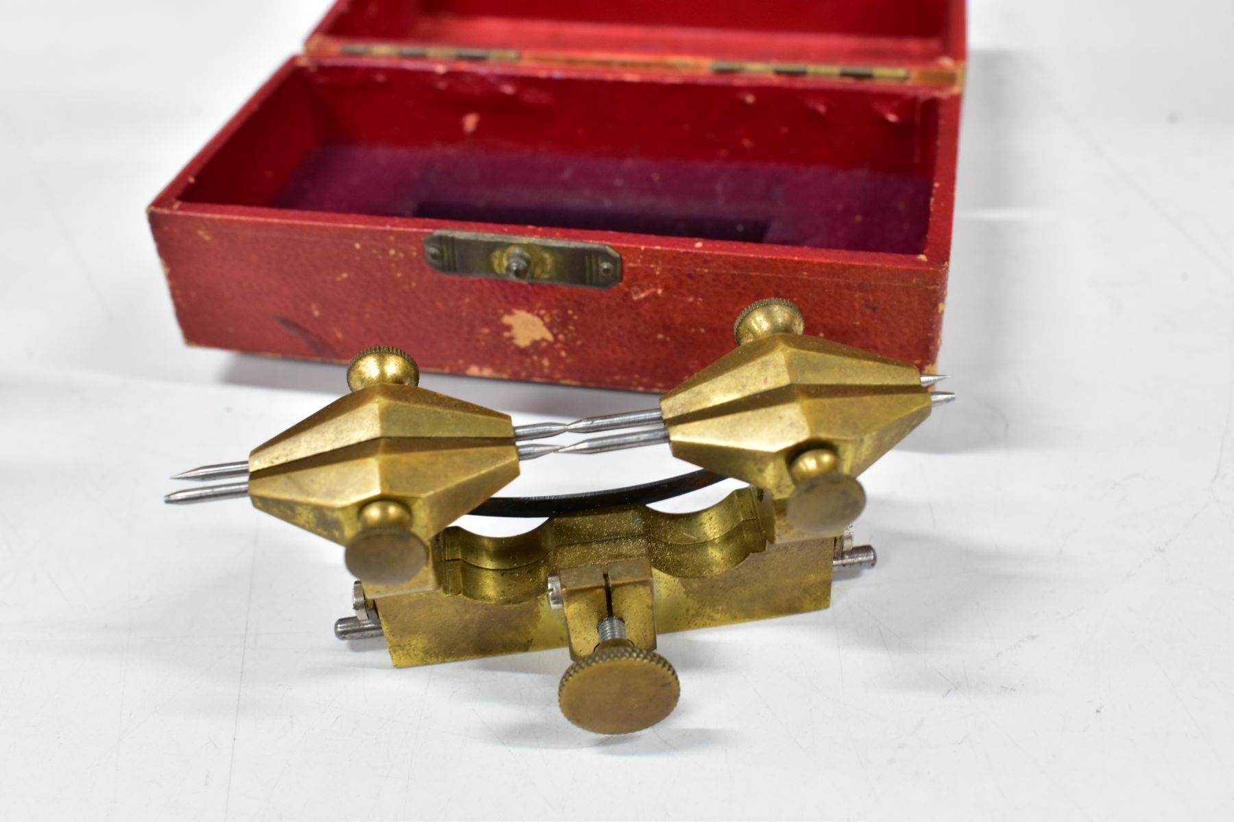 THREE WATCH MAKERS CLOCK DEPTHING TOOLS, all brass with steel rods and fittings, two with boxes, - Image 4 of 6