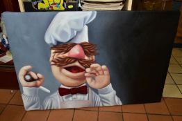 'SWEDISH CHEF' PORTRAIT OF THE MUPPETS CHARACTER, created by Jim Henson and Frank Oz, unsigned oil