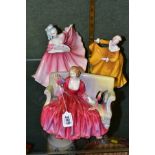 THREE ROYAL DOULTON FIGURES, comprising 'Sweet and Twenty' HN1298, 'Elaine' HN3307 and Pretty Ladies