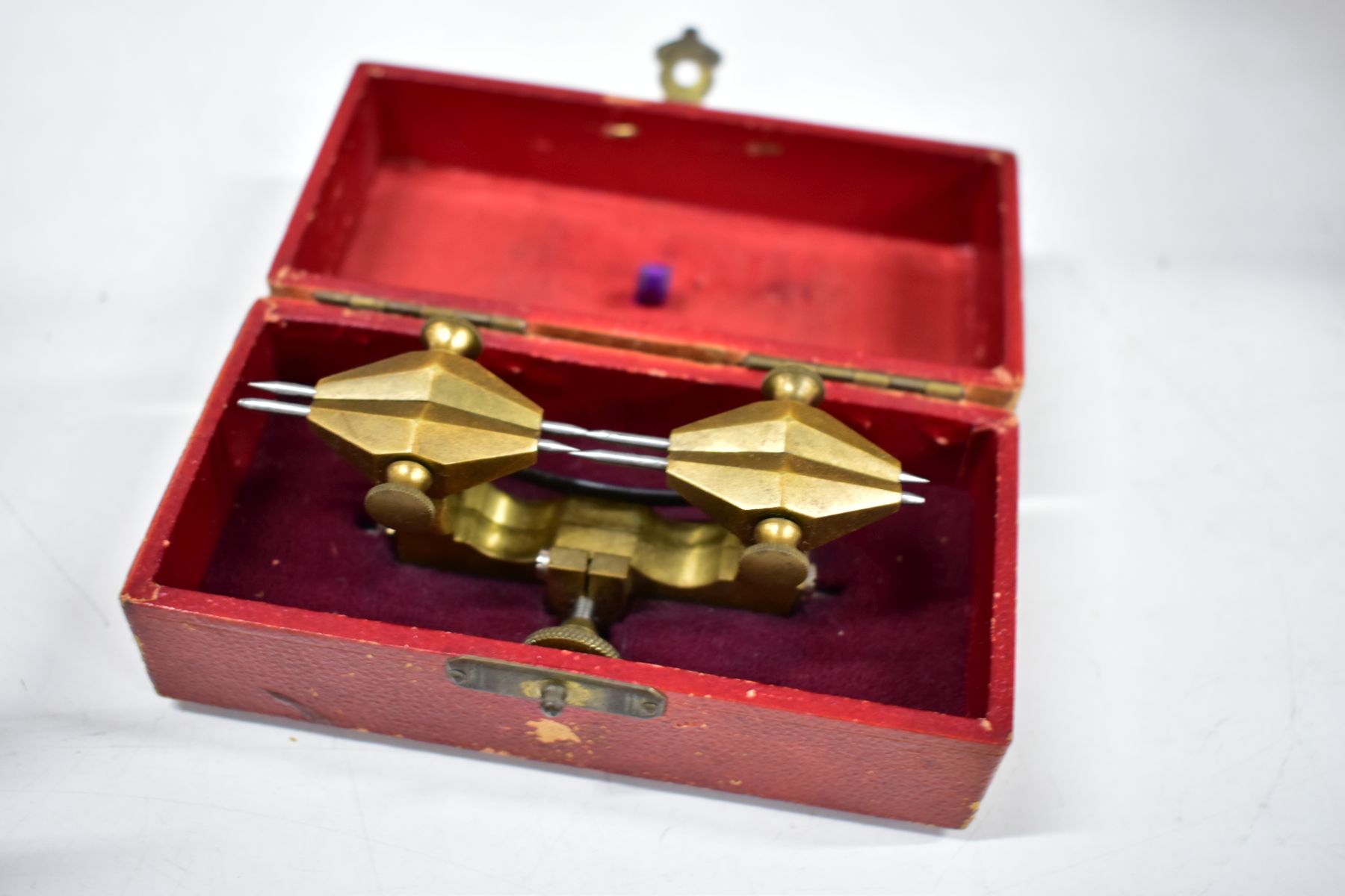 THREE WATCH MAKERS CLOCK DEPTHING TOOLS, all brass with steel rods and fittings, two with boxes, - Image 3 of 6