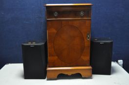 A SONY LBY-D117 HIFI with two speakers and yew wood cabinet (PAT pass and working apart from tape