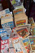 THREE BOXES OF ASSORTED COMICS to include IPC Valiant, Whoopee, Krazy Comic and Buster, Richard