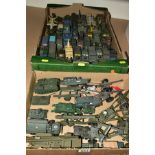 A COLLECTION OF UNBOXED AND ASSORTED DIECAST MILITARY VEHICLE MODELS, to include Corgi, matchbox,