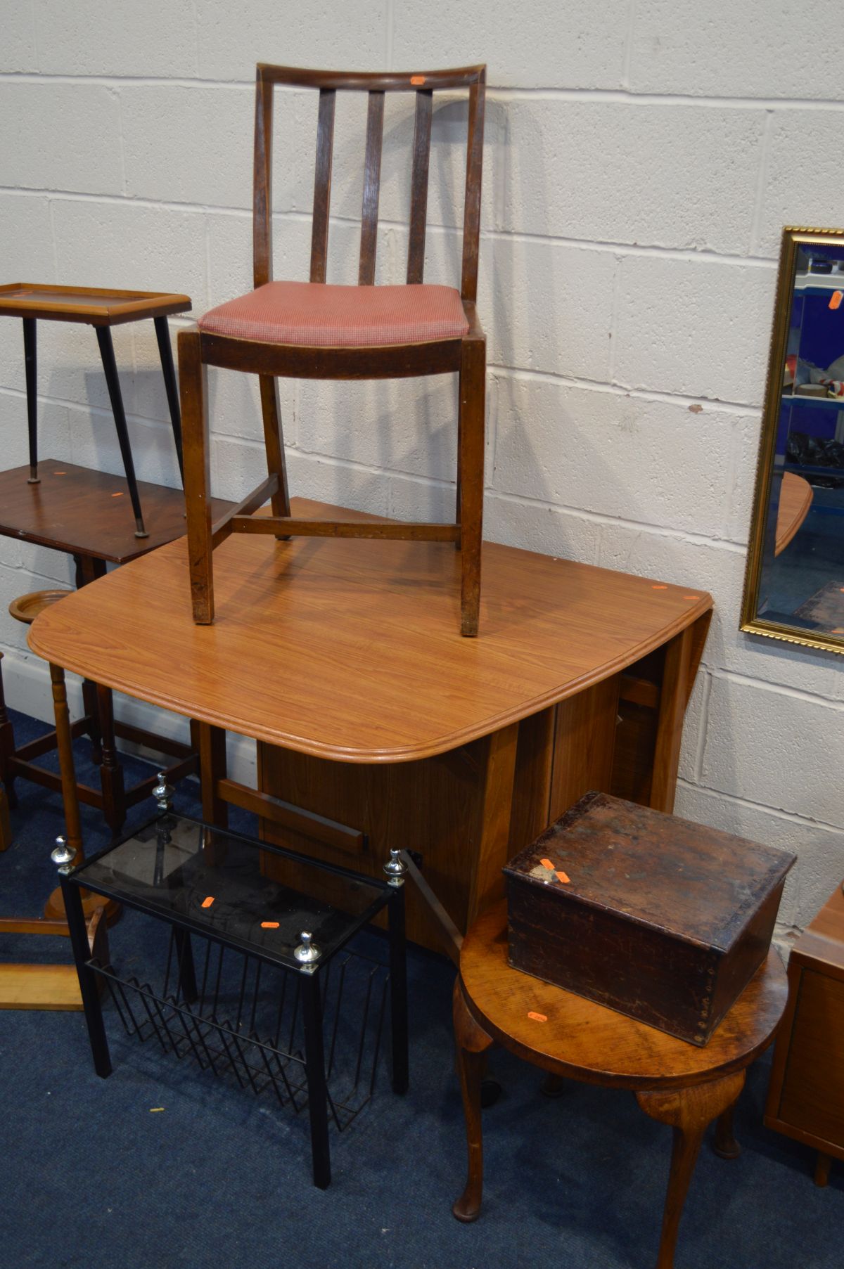 A COLLECTION OF OCCASIONAL FURNITURE, to include a pine nest of three tables, mid 20th century - Image 3 of 5