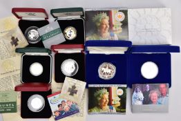 A COLLECTION OF ROYAL MINT SILVER PROOF COINS to include a boxed 2002 silver proof Golden Jubilee
