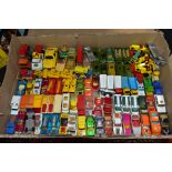 A QUANTITY OF UNBOXED AND ASSORTED PLAYWORN DIECAST VEHICLES, Corgi, Matchbox, Majorette and