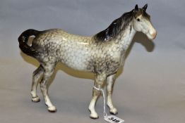 A BESWICK SWISH TAIL HORSE IN ROCKING HORSE GREY GLOSS, first version, model no 1182, with extensive