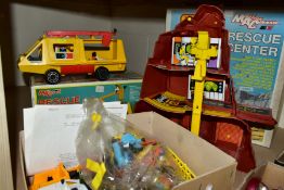 A BOXED MATCHBOX MOBILE ACTION COMMAND RESCUE CENTER, No 200501, playworn condition but appears