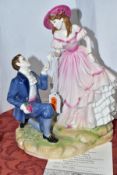 A ROYAL WORCESTER LIMITED EDITION FIGURE GROUP, FROM AGE OF ROMANCE, 'With Love' No 477/500,