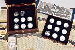 AN UNCOMPLETED SET OF THE ROUTE TO VICTORY COLLECTION to include 17 silver proof five pound coins