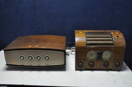 A PYE MODEL 1005 VINTAGE RECORD PLAYER and a Goblin Timespot Valve Radio (both untested) (2)