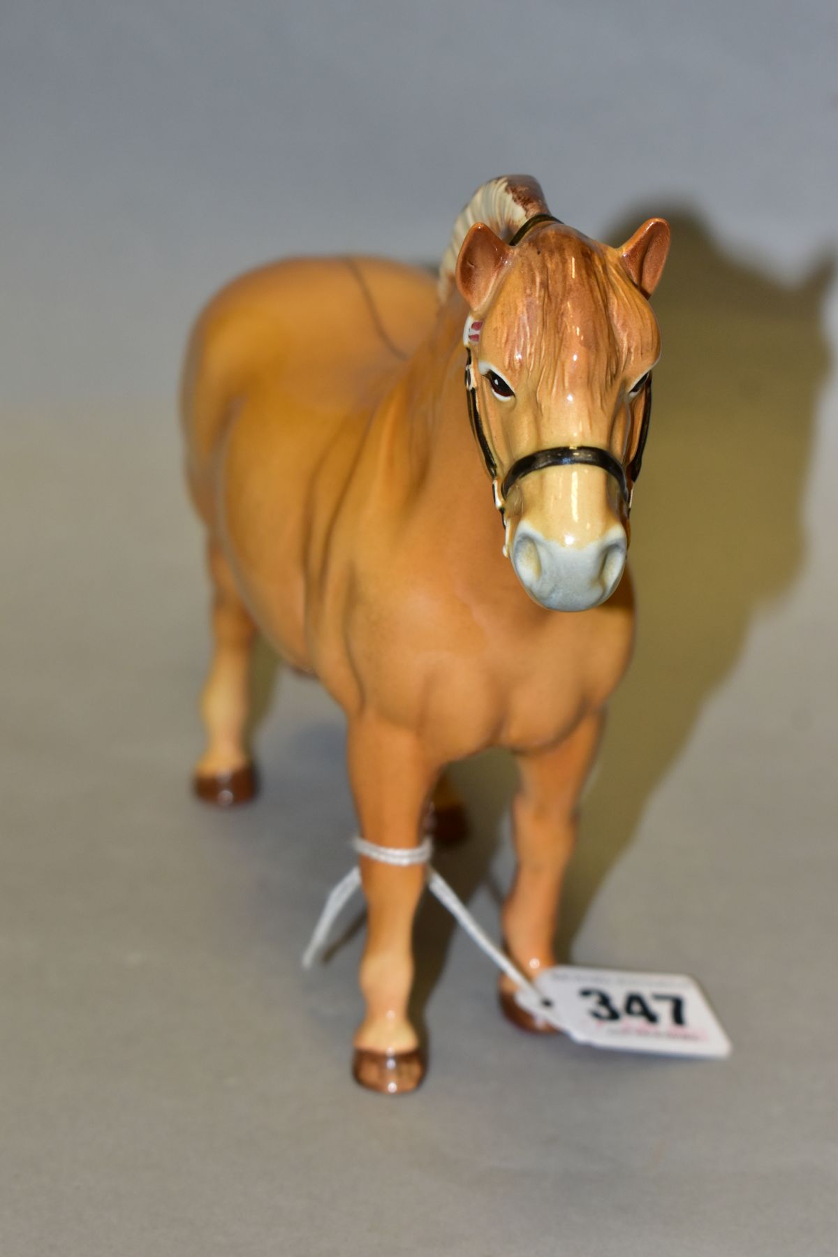 A BESWICK NORWEGIAN FJORD HORSE, model no 2282, dun gloss, printed mark to the underside, adhesive - Image 2 of 5
