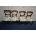 A SET OF FOUR OAK JAMES SHOOLBRED & CO, LONDON BAR BACK CHAIRS (5) (condition - three chairs