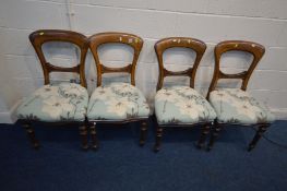 A SET OF FOUR OAK JAMES SHOOLBRED & CO, LONDON BAR BACK CHAIRS (5) (condition - three chairs