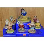 A BOXED SET OF EIGHT ARDEN SCULPTURES OF DISNEY'S SNOW WHITE AND THE SEVEN DWARFS, sculpted by