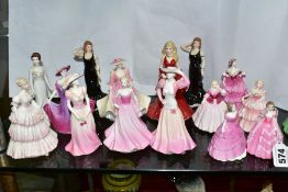 FIFTEEN COALPORT FIGURES comprising four minuettes 'Rosie, 'Justine', 'Michelle' and 'Jessica',