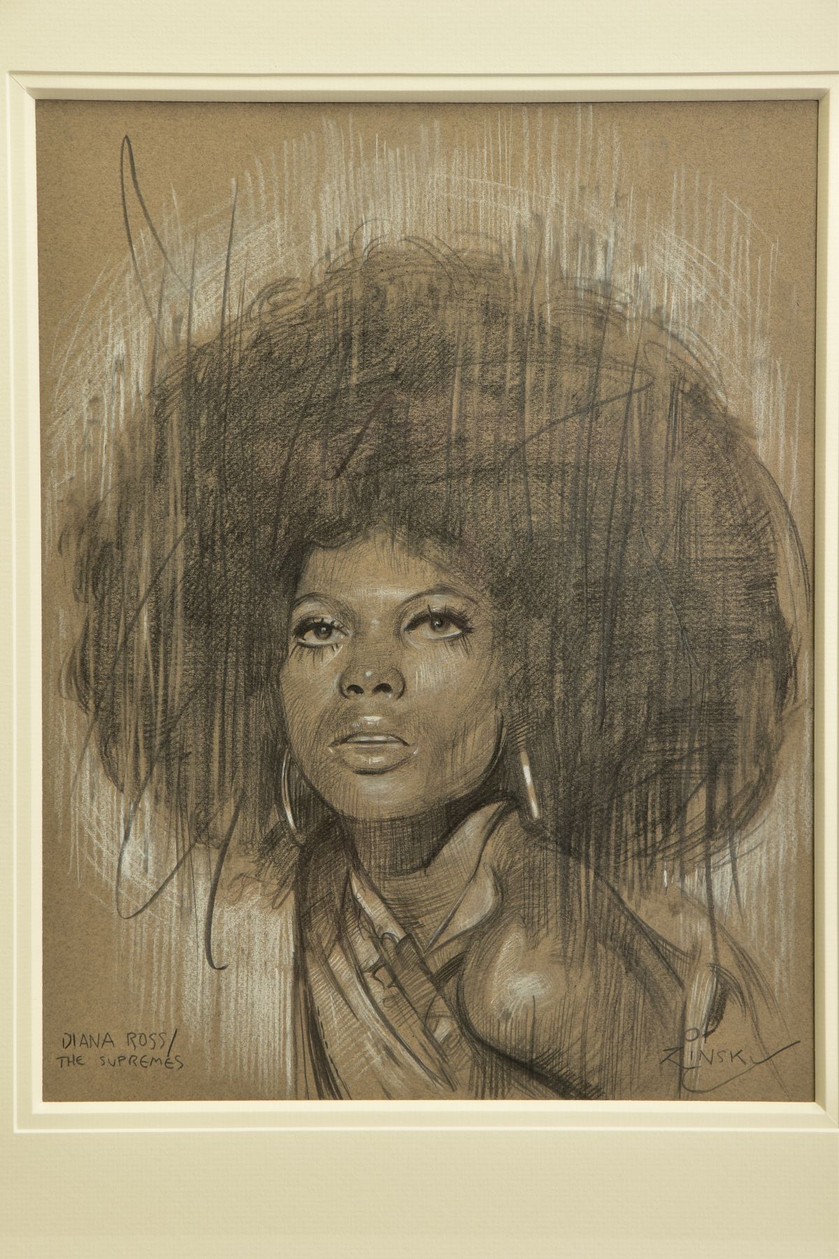 ZINSKY (BRITISH CONTEMPORARY) 'DIANA ROSS/THE SUPREMES', a monochrome portrait of the Motown - Image 2 of 7