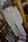 A LADIES PALE SILVER MINK COAT, CIRCA 1970'S, 56cms across the back, 122cm from back of the neck